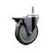 Service Caster 5'' Gray Polyurethane Wheel Swivel 7/16'' Grip Ring Stem Caster with Brake SCC-GR20S514-PPUB-PLB-716138 - alternate 1